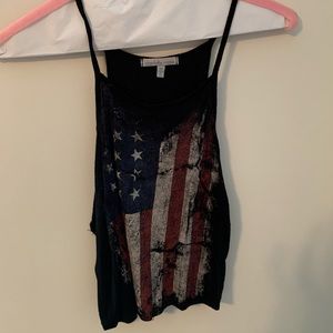 Charlotte Russe American flag tank top/crop